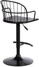 Armen Living Edward Black Adjustable Bar Stool-2
