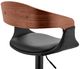 Armen Living Benson Black Adjustable Bar Stool-4