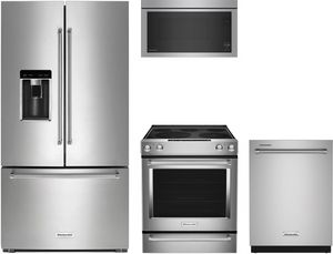 KitchenAid® 4 Piece Stainless Steel Kitchen Package