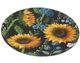 A & B Home Multi-Colored Sunflower Print Plastic Charger Plate-1