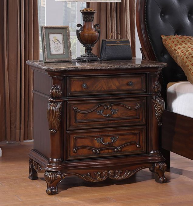 Furniture of America® Ventresca 4-Piece Dark Cherry Queen Bedroom Set-2