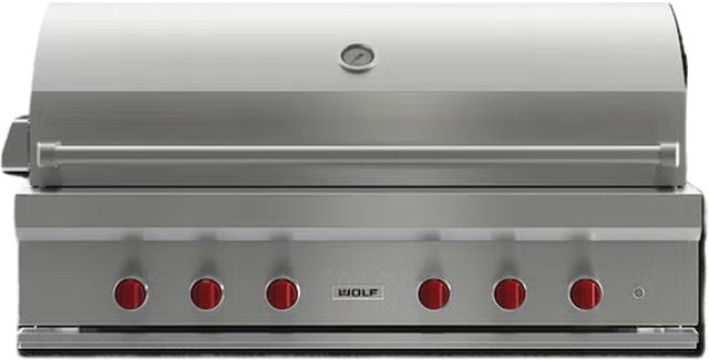 Wolf® 6-Burner Stainless Steel Built-In Natural Gas Grill-0