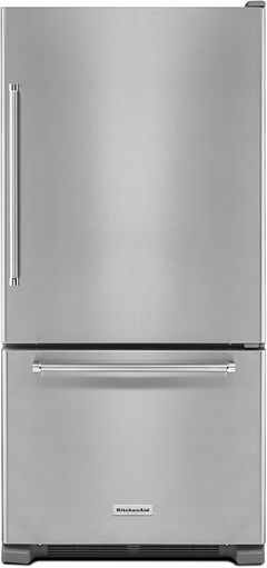 Réfrigérateur à congélateur inférieur de 33 po KitchenAid® de 22,1 pi³ - Acier inoxydable