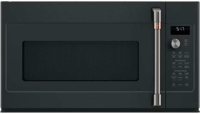 Cafe 30" 1.7 Cu. Ft. Matte Black Over the Range Microwave-3