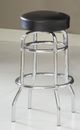 Bernards Black Vinyl Swivel Bar Stool-0