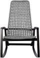 Armen Living Griffin Dark Eucalyptus/Gray Rope/Wood Outdoor Rocking Chair-3