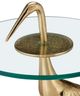 Currey & Company Crane Clear Accent Table with Brass Base-2