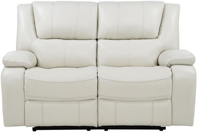 Coaster® Camila White Upholstered Motion Reclining Loveseat-4