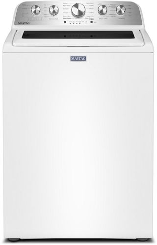 Maytag® 5.4 Cu Ft. White Agitator Top Load Washer with Extra Power and Pet Pro Option
