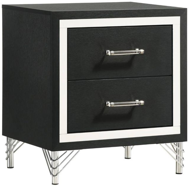Coaster® Lucia 4-Piece Black/Gray Eastern King Bedroom Set-2