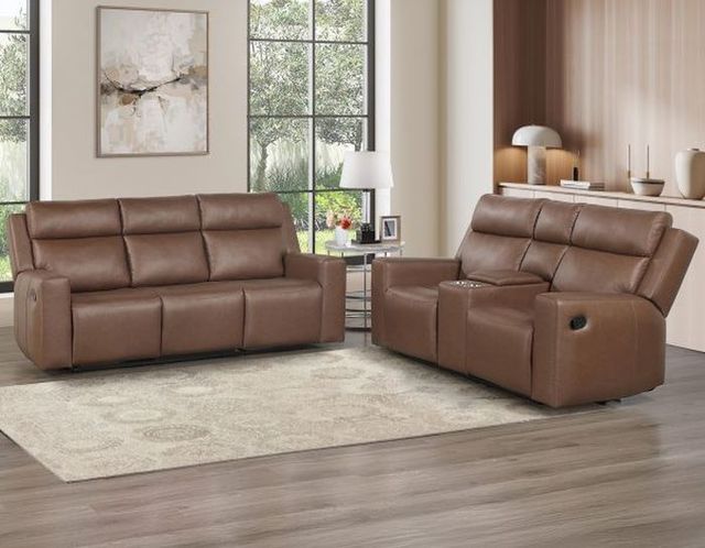Steve Silver Co. Barron 2-Piece Brown Manual Reclining Sofa Set-1