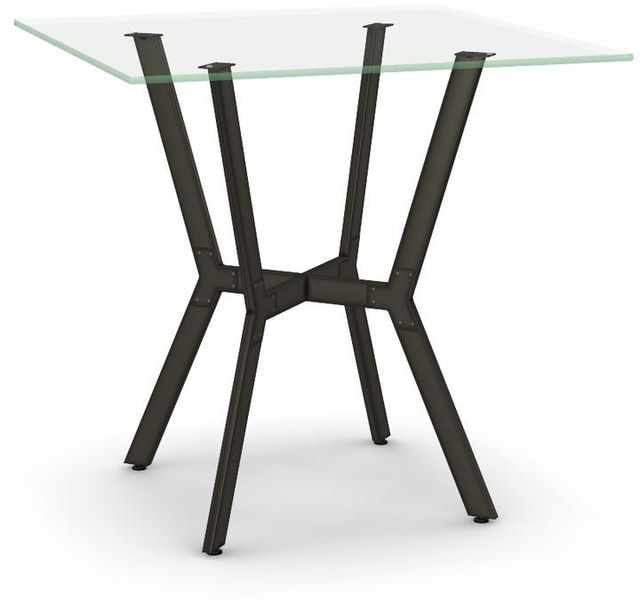 Amisco Customizable Norcross 36" Square Glass Top Counter Height Table-0