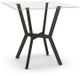 Amisco Customizable Norcross 36" Square Glass Top Counter Height Table-0