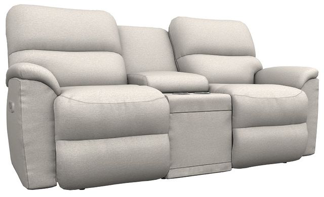 La-Z-Boy® Brooks Oyster Power Reclining Loveseat with Console, Headrest, and Lumbar-0