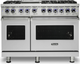 Viking® 7 Series 48" Stainless Steel Pro Style Dual Fuel Range-0