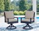 Signature Design by Ashley® Mabry Shores 2-Piece Driftwood/Navy Blue Aluminum/Fabric Outdoor Swivel Chair-1
