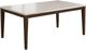 New Classic® Home Furnishings Essence White Marble Table Top with Brown Base-0
