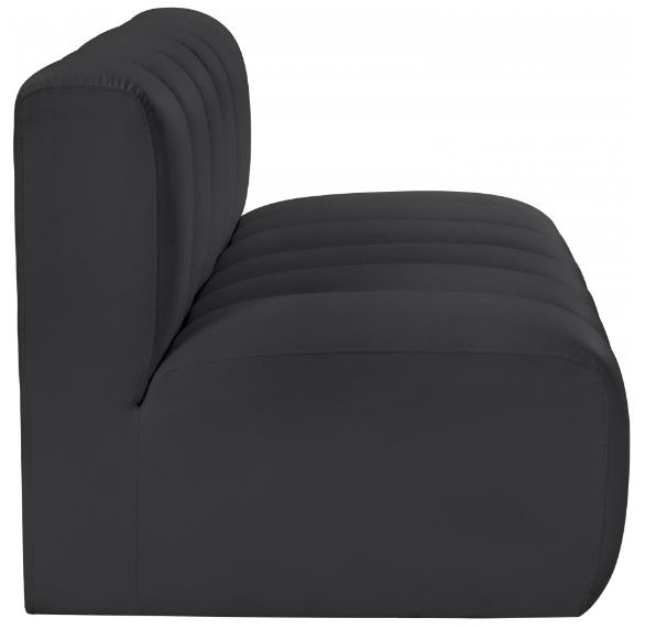 Meridian Furniture Arc 2-Piece Black Vegan Leather Sectional-2