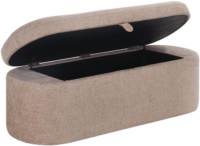 Crown Mark Philipa Mauve Tweed Storage Bench-3