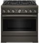 KitchenAid® 36" Black Ore 6 Burner Pro Style Gas Range with No Preheat Air Fry Mode-0