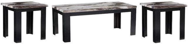 Signature Design by Ashley® Jazmore 3-Piece Beige/Gray Occasional Table Set with Dark Brown Base-0