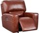 Leather Italia™ Georgetowne Broadway Brown Power Glider Recliner-0