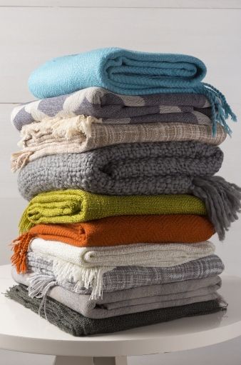 Surya Teegan Pale Blue 55"x78" Throw Blanket-3