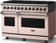 Viking® 5 Series 48" Blush Pro Style Dual Fuel (NG) Range with Polished Chrome Trim-3