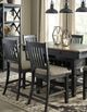 Signature Design by Ashley® Tyler Creek Weathered Gray Counter Height Dining Table with Black Storage Base-4