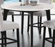Furniture of America® Sabro White Round Counter Dining Table with Black Base-0
