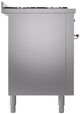Ilve® Nostalgie II Series 60" Stainless Steel Pro Style Dual Fuel Range-2