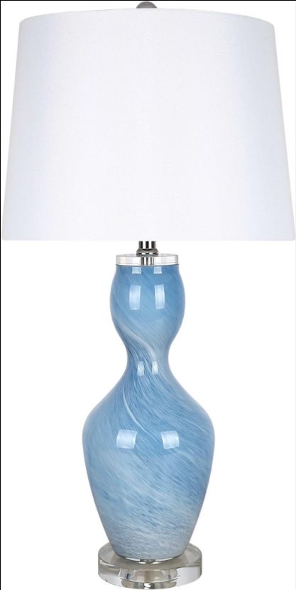 Classy Living 2-Piece Azure Elegance Table Lamp Set-0