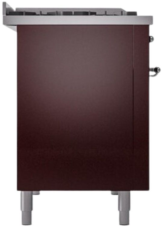 Ilve® Nostalgie II Series 48" Burgundy Pro Style Dual Fuel Range-1