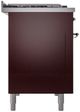 Ilve® Nostalgie II Series 48" Burgundy Pro Style Dual Fuel Range-1