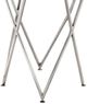 Bassett Mirror Thiago Chrome/Red Marble Accent Table-3