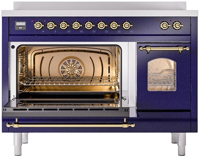 Ilve® Nostalgie II Series 48" Blue Pro Style Induction Range-2