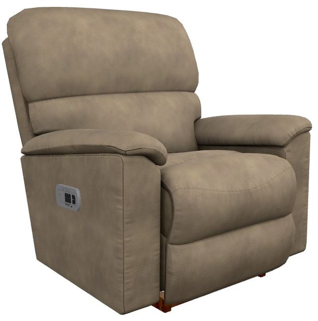 La-Z-Boy® Brooks Mushroom Power Rocking Recliner with Headrest-0