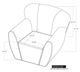 International Furniture Direct Tamesis Orange Swivel Chair-3