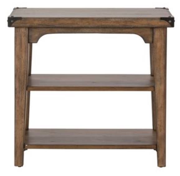 Liberty Furniture Aspen Skies Weathered Brown Chair Side Table-1