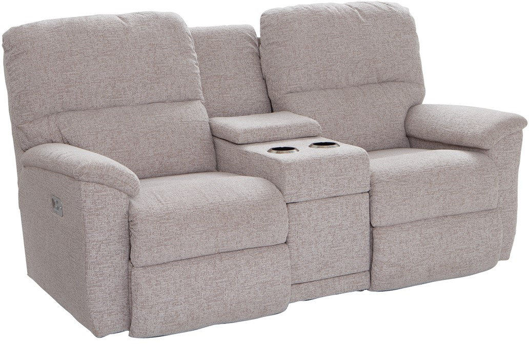 La-Z-Boy® Brooks Stone Power Reclining Loveseat with Console and