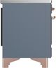 Ilve® Majestic III 36" Blue Gray Pro Style Induction Range with Solid Door and Copper Trim-4
