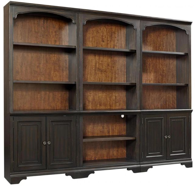 aspenhome® Hampton Black Cherry Door Bookcase-2