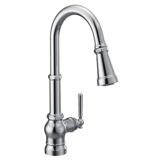 Moen® Paterson Chrome Interchangeable One-Handle High Arc Pulldown Kitchen Faucet-0
