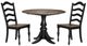 Liberty Furniture Magnolia Manor 3-Piece Antique Black/Weathered Bark Dining Drop Leaf Table Set-0