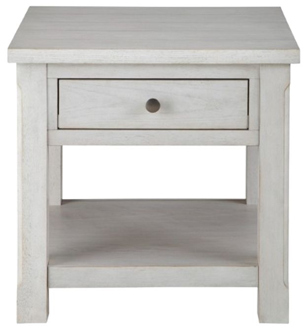 Signature Design by Ashley® Robbinsdale Antique White Square End Table-1