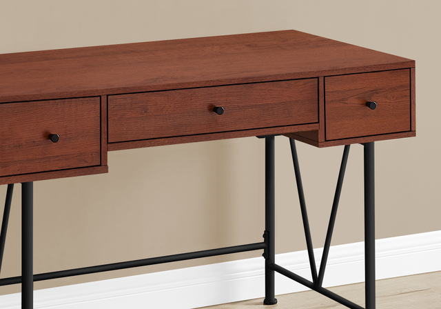 Monarch Specialties Inc. Black/Cherry Computer Desk-1