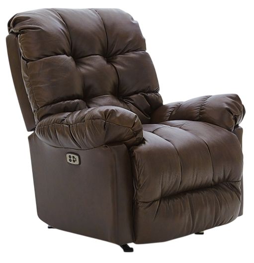 Best® Home Furnishings Customizable Brosmer Leather Power Tilt Headrest Swivel Glider Recliner-0