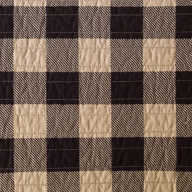 Olliix by Woolrich Tan King/California King Check Oversized Quilt Mini Set-3