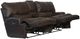 Catnapper® Wembley Chocolate Leather Lay Flat Reclining Console Loveseat-2