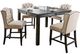 Furniture of America® Sania 7-Piece Antique Black/Gray Counter Table Set-1
